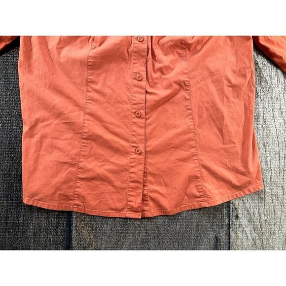 Harley Davidson Womens Plus Size 1W Button Down Left Pocket Orange HD Shirt - Picture 8 of 10